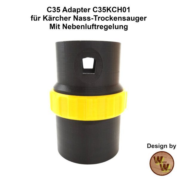 C35KCH01 Adapter für alle Kärcher Nass-Trockensauger der WD-Serie, mit integrierter Nebenluftregelung