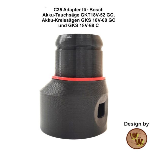 C35 Adapter für Bosch Akku-Tauchsäge GKT 18V-52 GC
