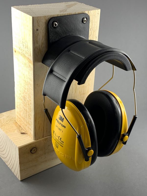 Halter zur Aufbewahrung von Gehörschutz, PSA oder Kopfhörern.