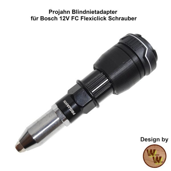 Projahn Blindnietadapter für Bosch 12V FC Flexiclick Schrauber (PJFA12-RG)