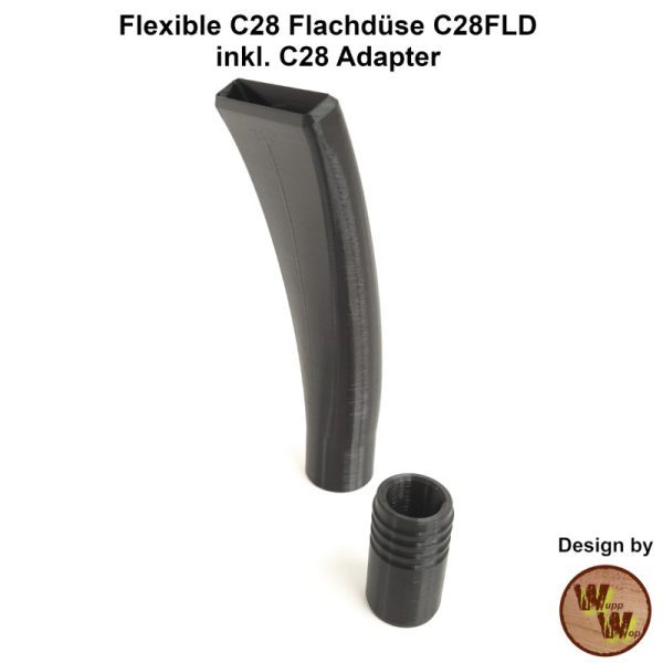 C28 Flexible Flachdüse C28FLD inkl. C28 Universaladapter C28UNV03
