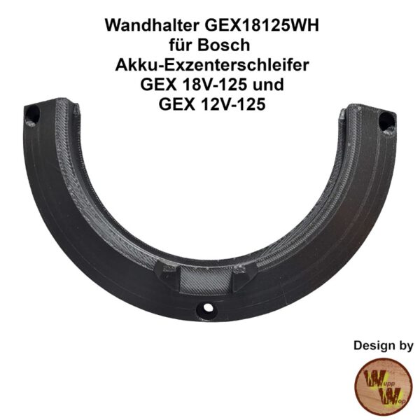 Wandhalter für Bosch Akku-Exzenterschleifer GEX 18V-125 und GEX 12V-125