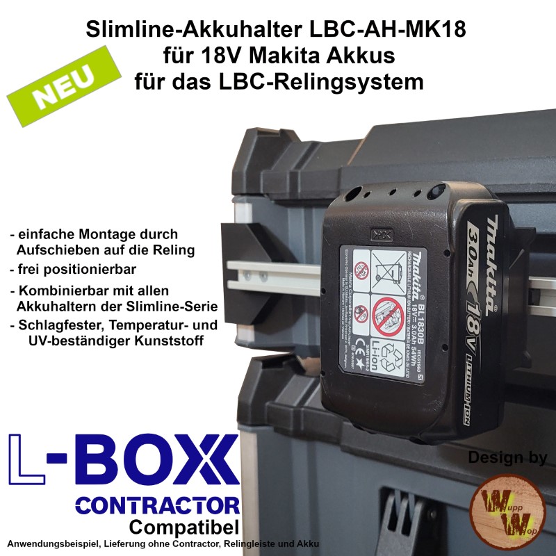 Akkuhalter Makita 18V LBC-AH-MK18 – Bild 2